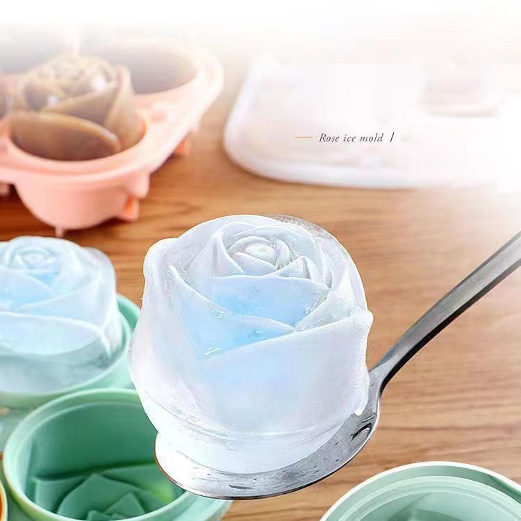 Kitchen Appliances Shelves - 3D 로즈 아이스 몰드 4 홀