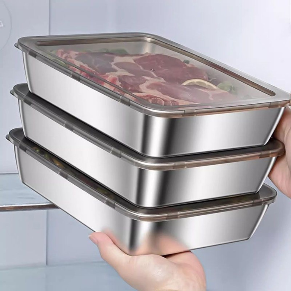 Kitchen Appliances Organizer - 식품 등급 스테인리스 스틸 서빙 트레이(뚜껑