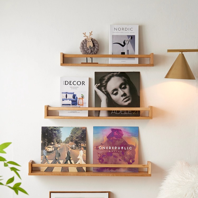 Kitchen Appliances Shelves - 주방 향신료 정리함, 원목 벽 선반,