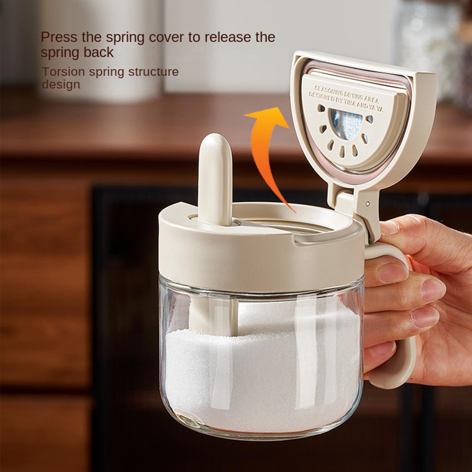 Kitchen Appliances Organizer - 조미료 용기 누출 방지 소금 보관함(숟가락