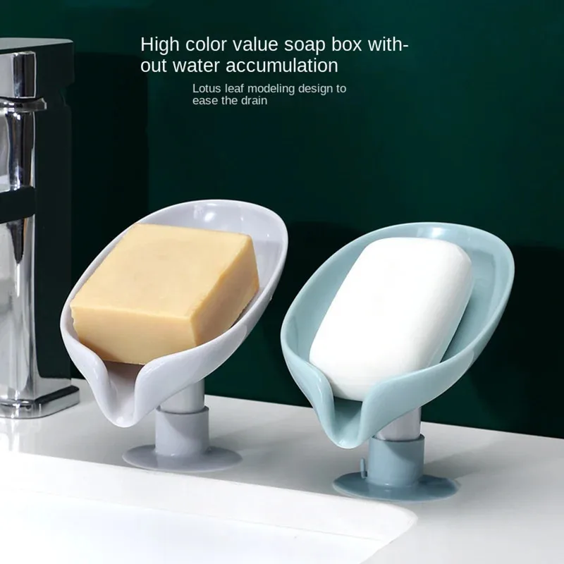 잎 모양 비누 받침대, 흡착식 비누통, 샤워 스펀지 건 - Kitchen Appliances Shelves 리뷰 및 가격