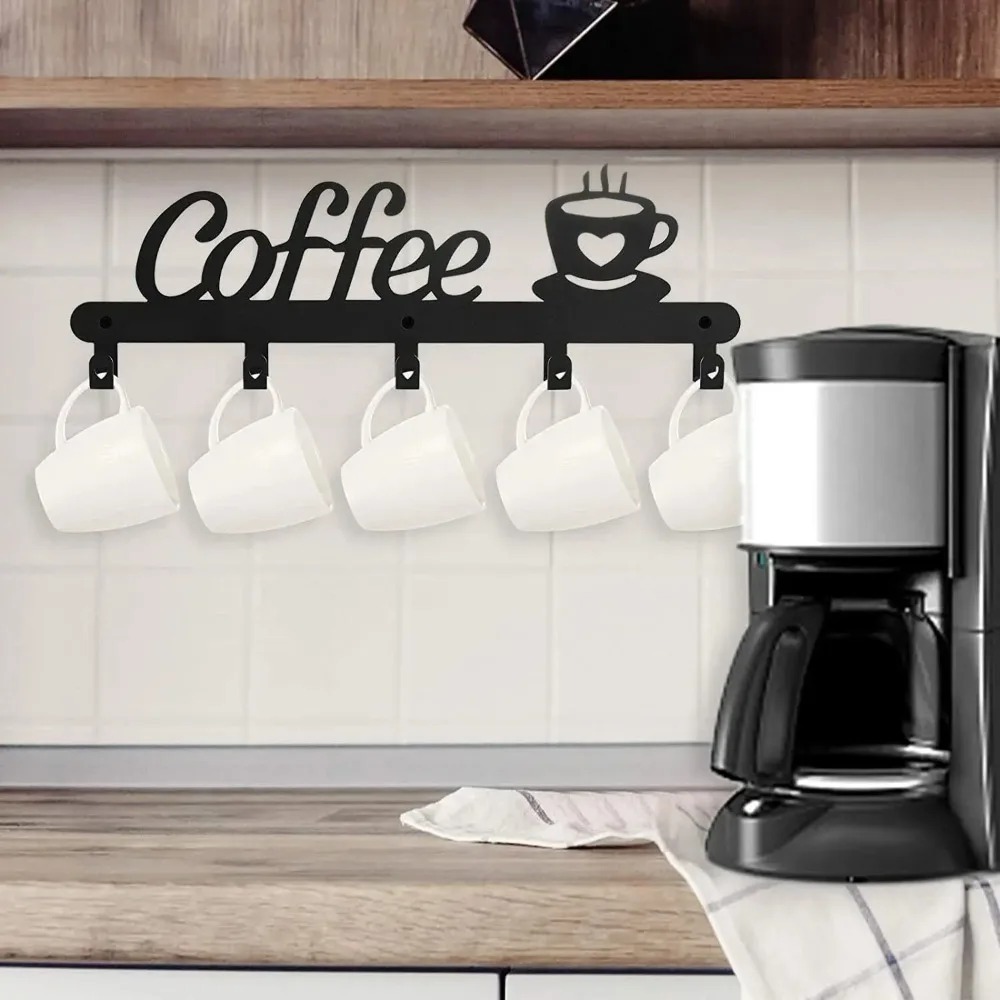 금속 벽걸이형 커피 머그컵 걸이, 코트/모자/열쇠 걸이 - Kitchen Appliances Shelves 리뷰 및 가격