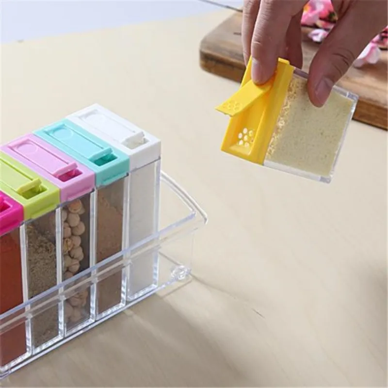 투명 조미료 6 그리드 조미료 상자 6 조각 세트 주방 - Kitchen Appliances Organizer 리뷰 및 가격