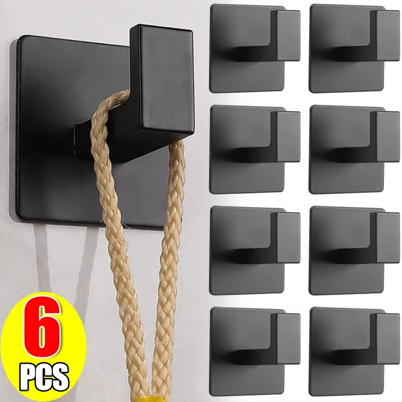 1/6Pcs 강력한 자체 접착 벽 후크 키 가방 샤워  - Kitchen Appliances Shelves 리뷰 및 가격