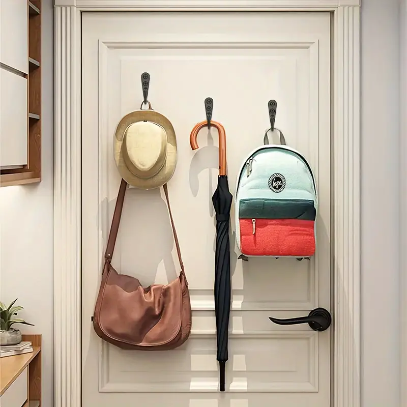 검정색 금속 후크, 나사 포함, 벽걸이형 코트, 수건, - Kitchen Appliances Shelves 리뷰 및 가격