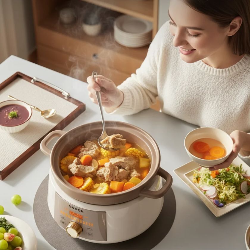 4L 세라믹 가정용 전기 슬로우 쿠커 다기능 수프 냄비 - Slow Cooker Ceramic 리뷰 및 가격