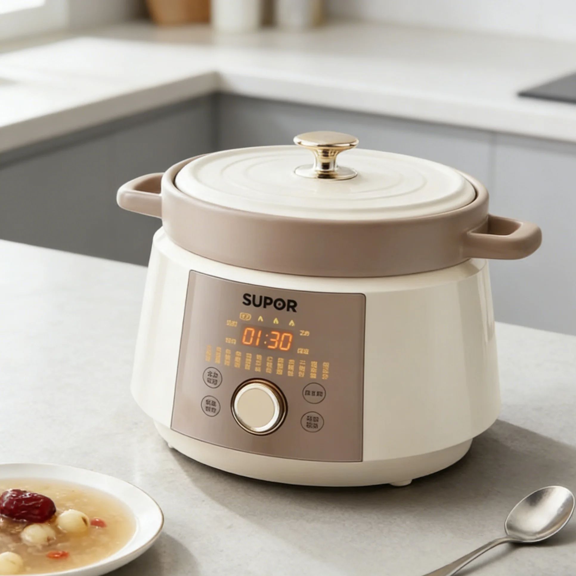 4L 세라믹 가정용 전기 슬로우 쿠커 다기능 수프 냄비 - Slow Cooker Ceramic 리뷰 및 가격
