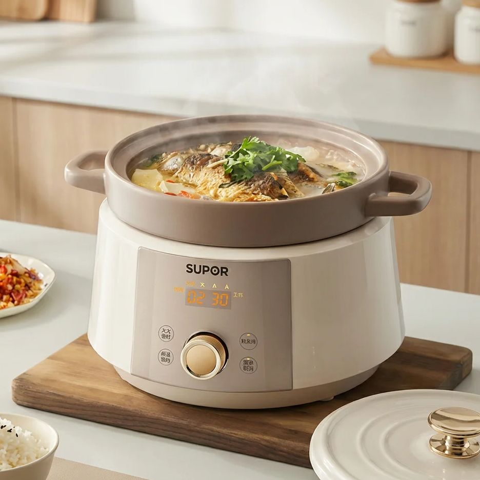 4L 세라믹 가정용 전기 슬로우 쿠커 다기능 수프 냄비 - Slow Cooker Ceramic 리뷰 및 가격