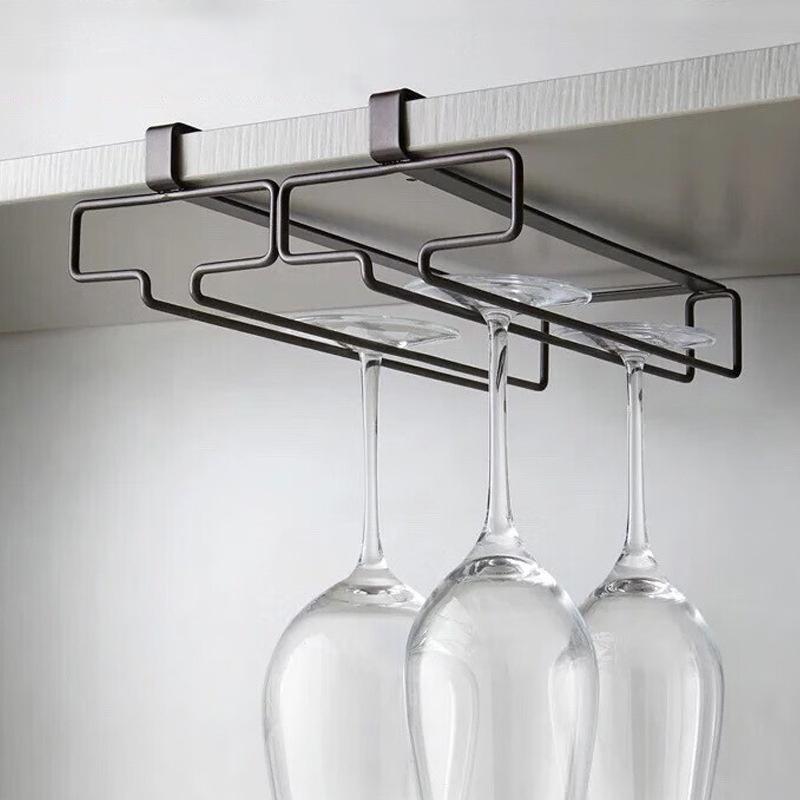 드릴링 없이 설치하는 금속 와인잔 홀더 - 캐비닛 아래 - Kitchen Appliances Shelves 리뷰 및 가격